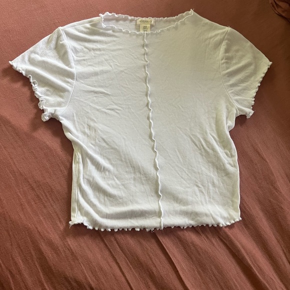 Bozzolo fancy white ruffle tee - Picture 4 of 4